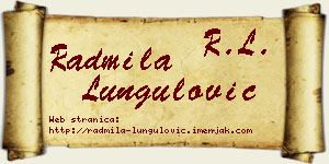 Radmila Lungulović vizit kartica